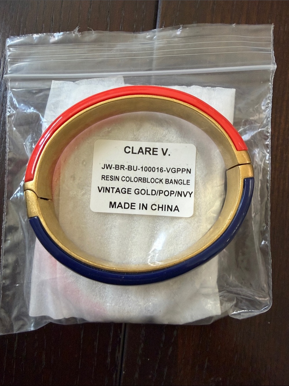 Clare V NWT 2 toned Bangle